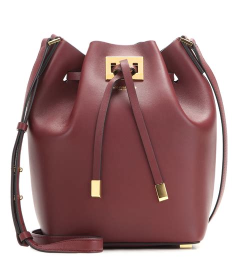 Michael Kors Collection miranda Taupe Leather Bucket Bag 